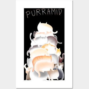 Pun purramid made of cats Posters and Art